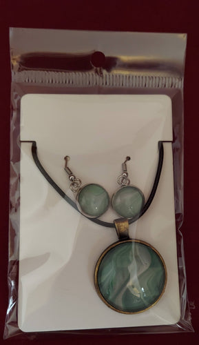 Round Necklace and Earring Set