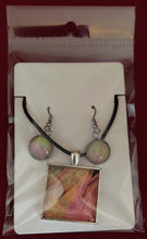 Load image into Gallery viewer, Square Necklace and Earring Set