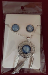 Dream Catcher Necklace and Earring Set