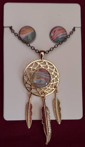 Dream Catcher Necklace and Earring Set