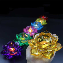 Load image into Gallery viewer, Stained Glass Lotus Tealight Candle Holder - Various Colors