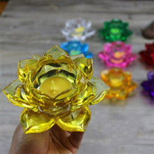 Load image into Gallery viewer, Stained Glass Lotus Tealight Candle Holder - Various Colors