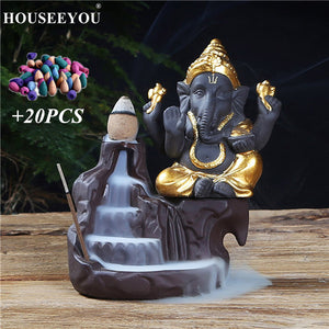 Ganesha Waterfall Backflow Incense Burner