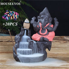 Load image into Gallery viewer, Ganesha Waterfall Backflow Incense Burner