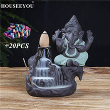 Load image into Gallery viewer, Ganesha Waterfall Backflow Incense Burner