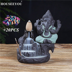 Ganesha Waterfall Backflow Incense Burner