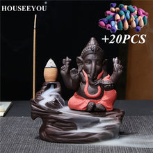 Load image into Gallery viewer, Ganesha Waterfall Backflow Incense Burner