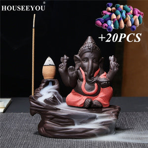 Ganesha Waterfall Backflow Incense Burner