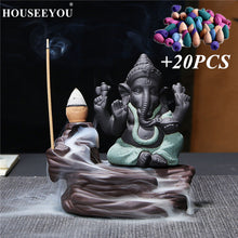 Load image into Gallery viewer, Ganesha Waterfall Backflow Incense Burner