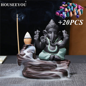 Ganesha Waterfall Backflow Incense Burner