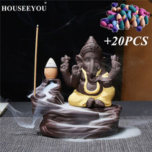 Load image into Gallery viewer, Ganesha Waterfall Backflow Incense Burner