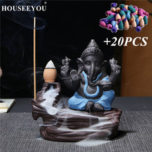 Load image into Gallery viewer, Ganesha Waterfall Backflow Incense Burner