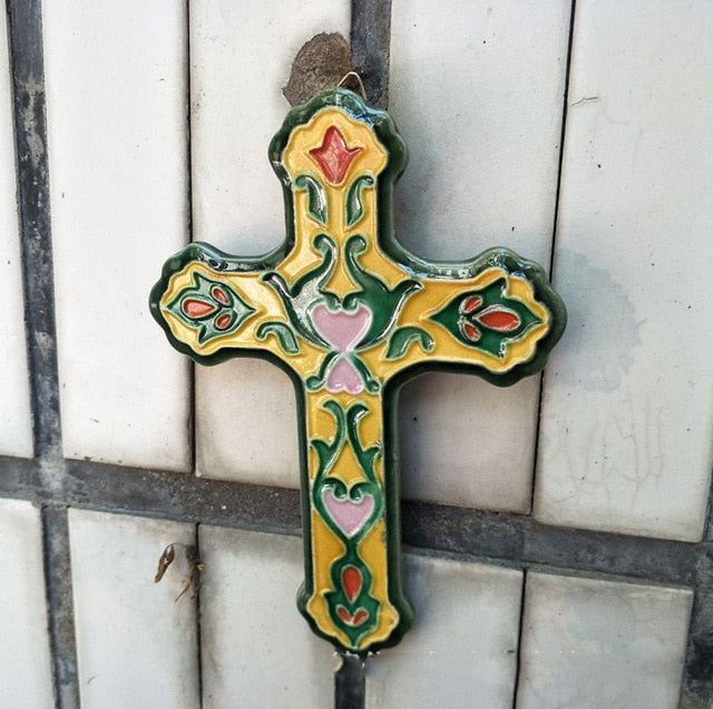 Ceramic Cross Sculpture