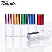 Load image into Gallery viewer, 6pcs Clear Glass Essential Oil Roller Bottles with Glass Roller Balls Aromatherapy Perfumes Lip Balms Roll On Bottles 5ml 10ml