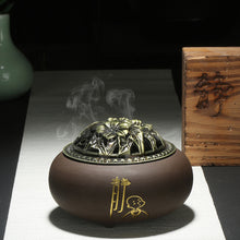 Load image into Gallery viewer, Ceramic Incense Stove with Antique Copper Cover - 5 Styles