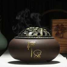 Load image into Gallery viewer, Ceramic Incense Stove with Antique Copper Cover - 5 Styles