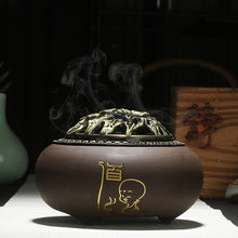 Load image into Gallery viewer, Ceramic Incense Stove with Antique Copper Cover - 5 Styles