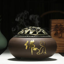 Load image into Gallery viewer, Ceramic Incense Stove with Antique Copper Cover - 5 Styles