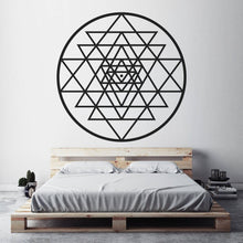 Load image into Gallery viewer, Sri Yantra Wall Art Sticker Sacred Geometry