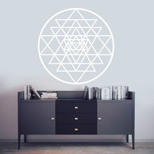 Load image into Gallery viewer, Sri Yantra Wall Art Sticker Sacred Geometry