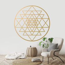 Load image into Gallery viewer, Sri Yantra Wall Art Sticker Sacred Geometry