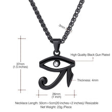 Load image into Gallery viewer, Ra Eye/Kpop Eye of Horus Necklace Egyptian Spiritual Jewelry Stainless Steel Gold/Black Color