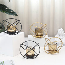 Load image into Gallery viewer, Nordic Creative Geometric Metal Candlestick Decoration Wrought Iron Gold Scented Candle Holder Tabletop Decorations