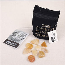 Load image into Gallery viewer, 25 Piece Set of Polished Rune Stones with Bag - 8 Styles