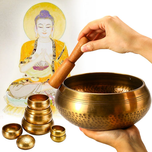 8 - 17.5cm Tibetan Buddhism Singing Bowls - Copper