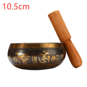 8 - 17.5cm Tibetan Buddhism Singing Bowls - Stained Copper