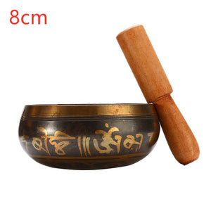 8 - 17.5cm Tibetan Buddhism Singing Bowls - Stained Copper