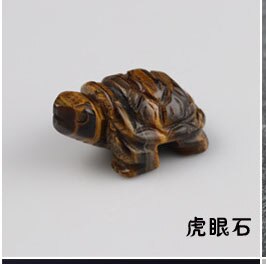 Chinese Natural Crystal Semi-precious Stone Turtle Carving Small Animal Powder Crystal Jade Crafts Feng Shui Ornaments