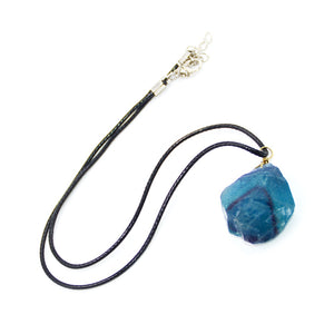 Natural blue fluorite Crystal Stone Rock Pendant rough Gravel Tumbled Bulk Quartz Healing Reiki natural stones  Necklace