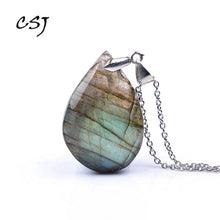 Load image into Gallery viewer, Natural irregular crystal Pendants - Labradorite, Moonstone or Sunstone Necklace