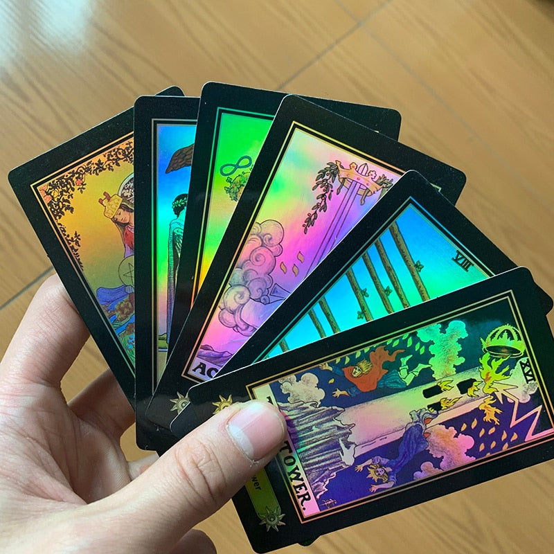 Holographic Tarot Cards - 78 Card Deck quintessentialinfinity Holographic Tarot Cards - 78 Card Deck quintessentialinfinity