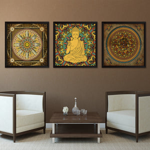 Indian Mandala Canvas Print - Framed or Unframed, Mix and Match