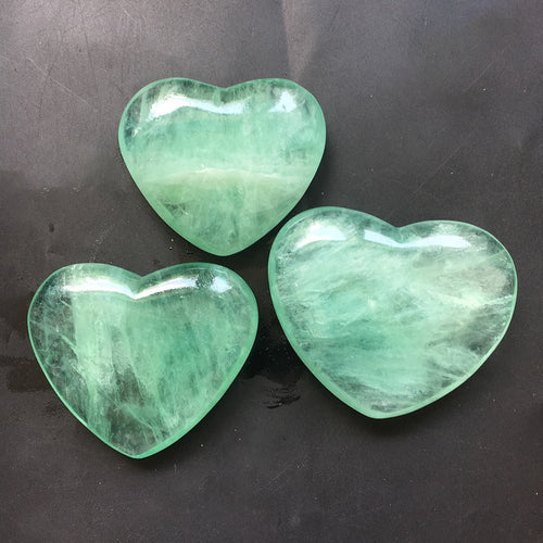 Natural Green Fluorite Heart