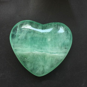 Natural Green Fluorite Heart