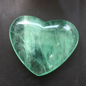 Natural Green Fluorite Heart