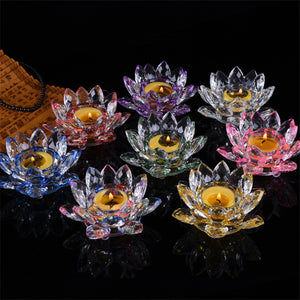 Crystal Lotus Butter Lamp Holder