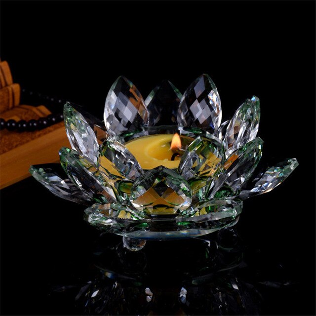 Crystal Lotus Butter Lamp Holder