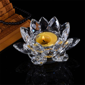 Crystal Lotus Butter Lamp Holder