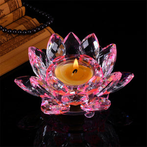 Crystal Lotus Butter Lamp Holder