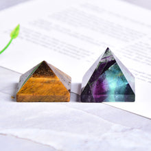 Load image into Gallery viewer, Natural Crystal Pyramid - Choice of 6 varieties (larger is approx 25mm x 30 mm x 30 mm)