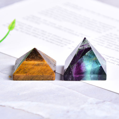 Natural Crystal Pyramid - Choice of 6 varieties (larger is approx 25mm x 30 mm x 30 mm)