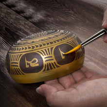 Load image into Gallery viewer, Himalayan Singing Bowl Set Mallet Mat/Cushion Handmade from Nepal Special Brass 11 cm