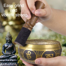 Load image into Gallery viewer, Himalayan Singing Bowl Set Mallet Mat/Cushion Handmade from Nepal Special Brass 11 cm