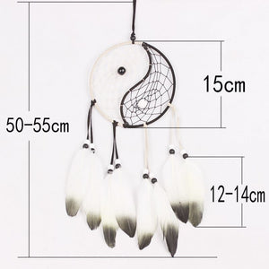 1PCS 6.5" Diameter Dream Catcher Handmade Traditional Dream Catche Yin Yang 16" Long Home Decoration Hot