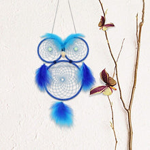 Load image into Gallery viewer, DIY Owl Feather Crafts Dream Catcher Wind Chimes Handmade Dreamcatcher Net With Feather Beads for Wall Hanging Home Decor