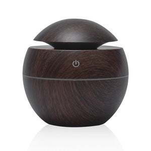 Mini Air Humidifier USB Ultrasonic Aroma Diffuser Wood Grain 7 LED Light  Electric Essential Oil Diffuser For Home Aromatherapy